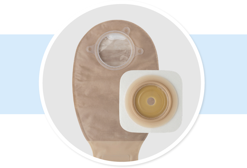 Stoma zweiteiliges System mit Rastringkupplung